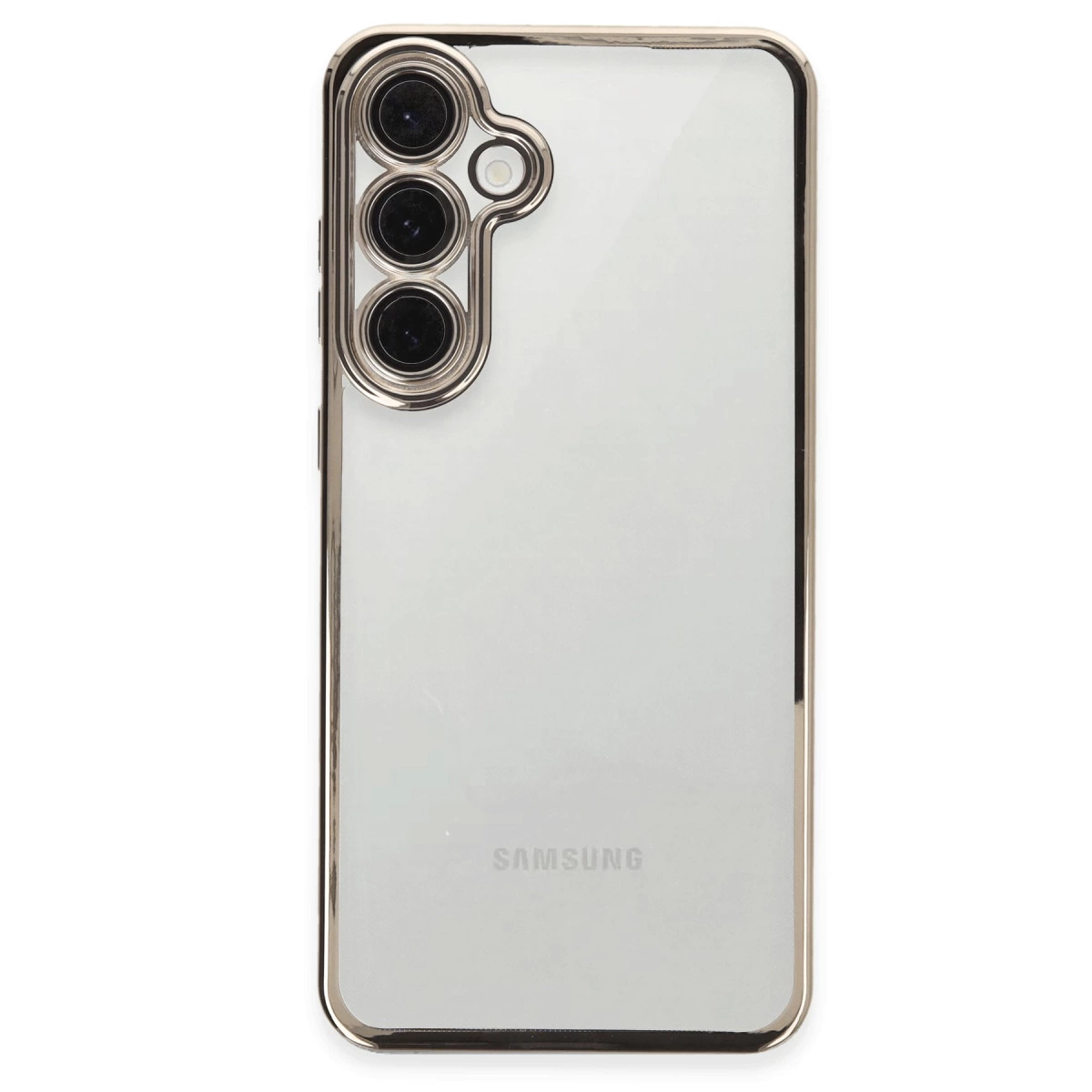 Samsung Galaxy S24 Fe Kılıf Razer Lensli Silikon - Titanyum Gri