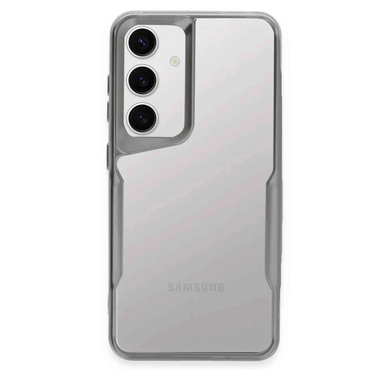 Samsung Galaxy S24 Kılıf Boyi Silikon Kapak - Gümüş