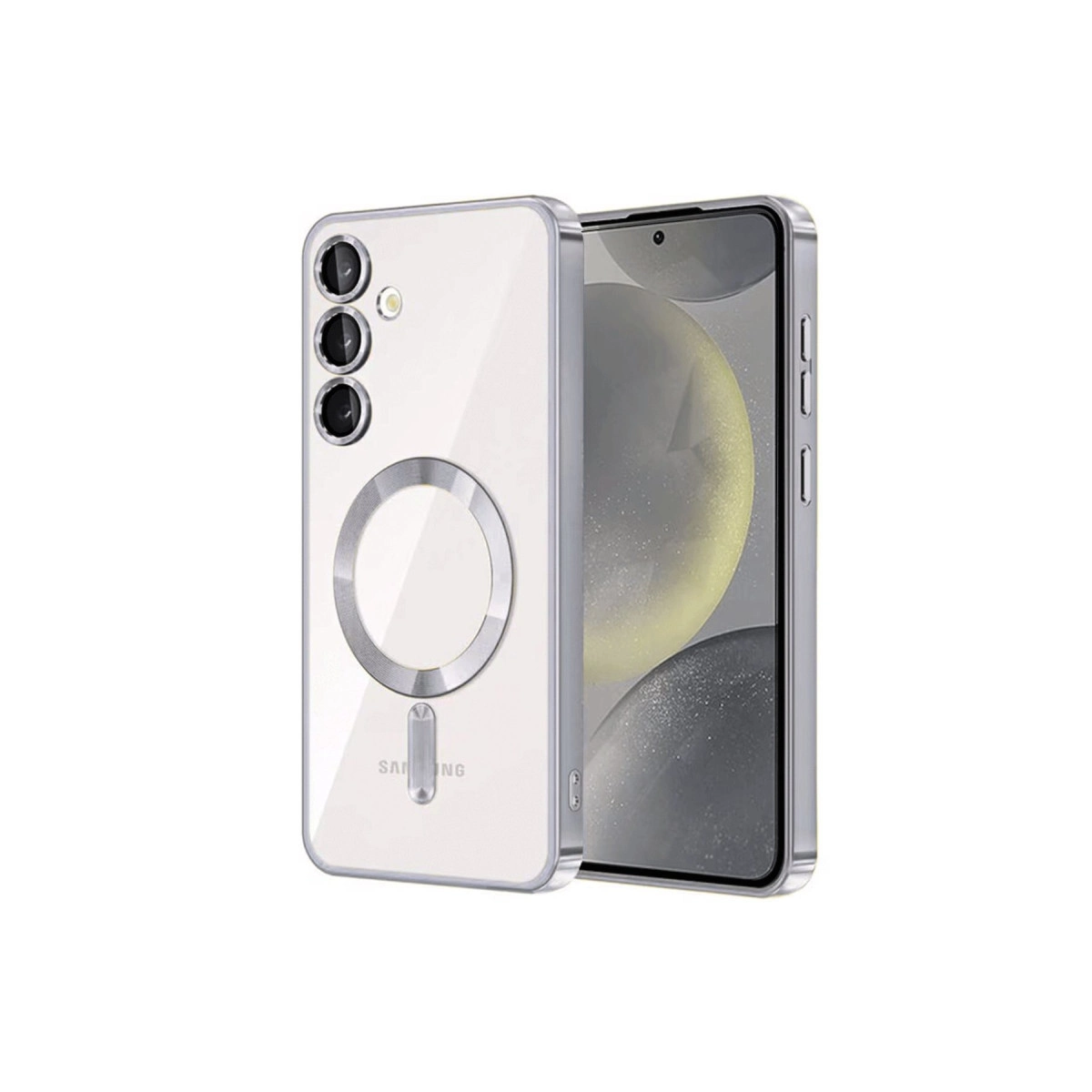 Samsung Galaxy S24 Kılıf Kross Magneticsafe Kapak - Gümüş