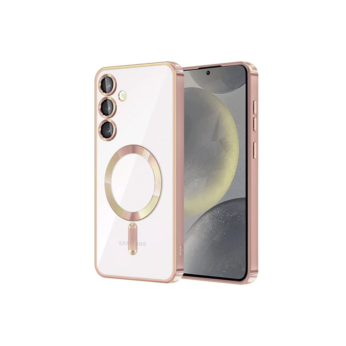Samsung Galaxy S24 Kılıf Kross Magneticsafe Kapak - Rose