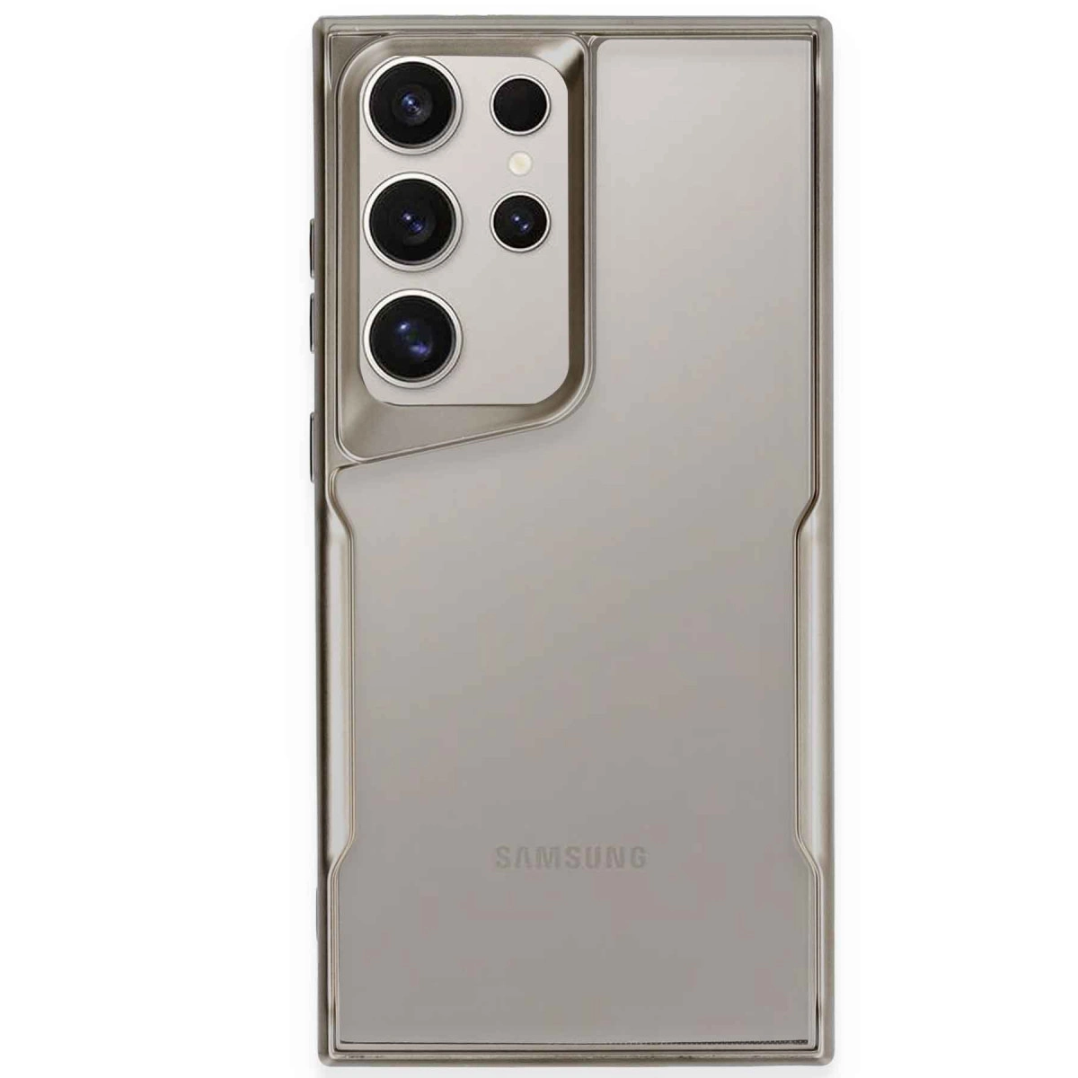 Samsung Galaxy S24 Ultra Kılıf Boyi Silikon Kapak - Titan Gri