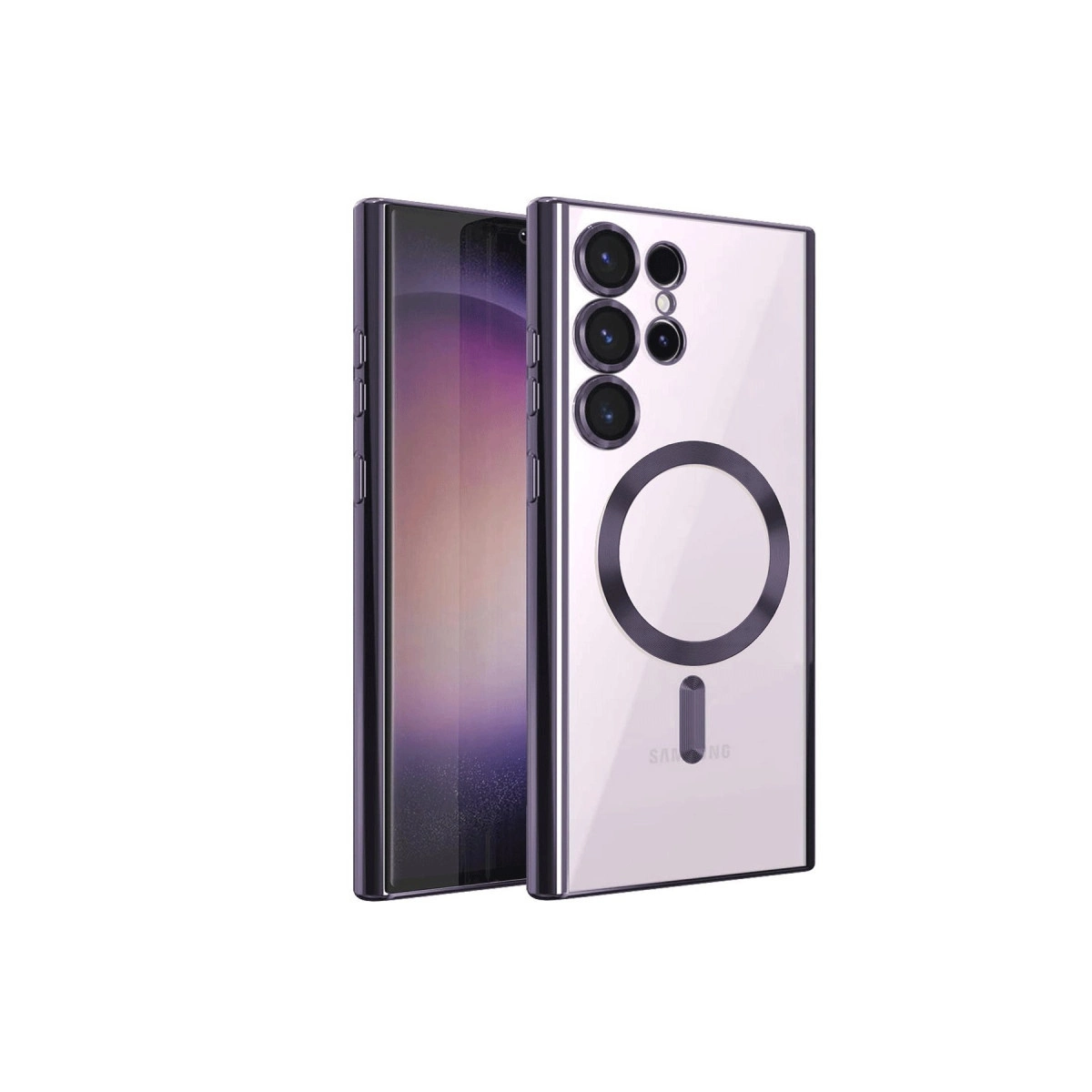 Samsung Galaxy S24 Ultra Kılıf Kross Magneticsafe Kapak - Mor