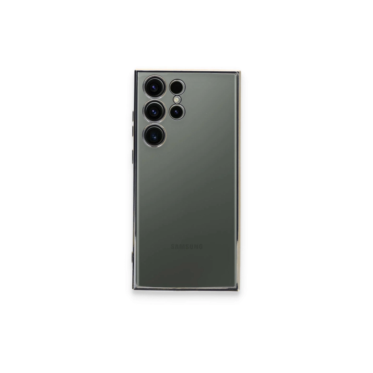 Samsung Galaxy S24 Ultra Kılıf Razer Lensli Silikon - Gümüş