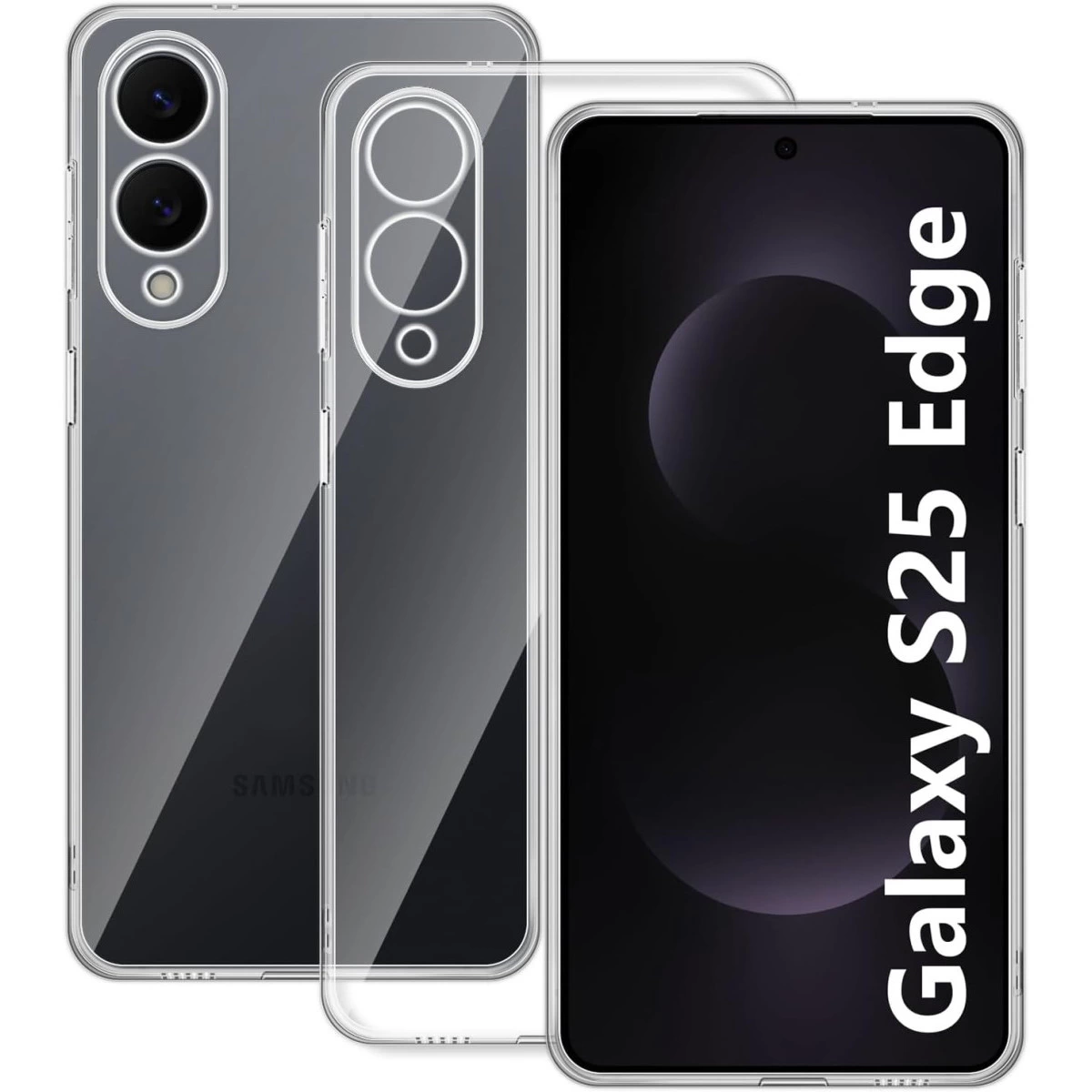 Samsung Galaxy S25 Edge Kılıf Lüx Şeffaf Silikon
