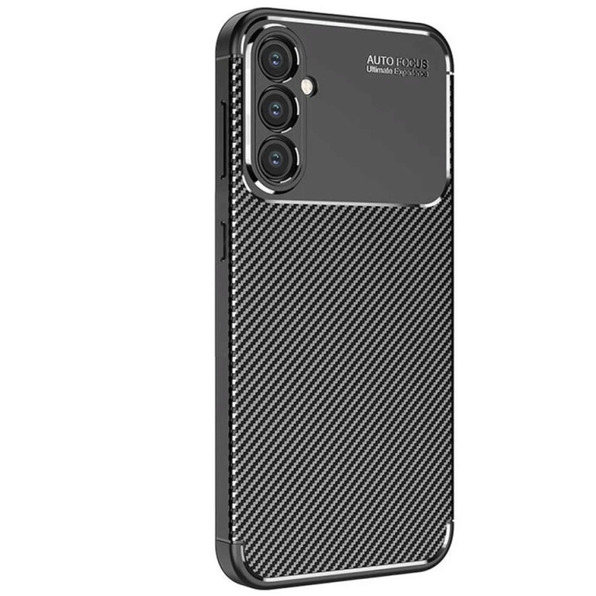 Samsung Galaxy S25 Kılıf Auto Focus Karbon Kapak - Siyah
