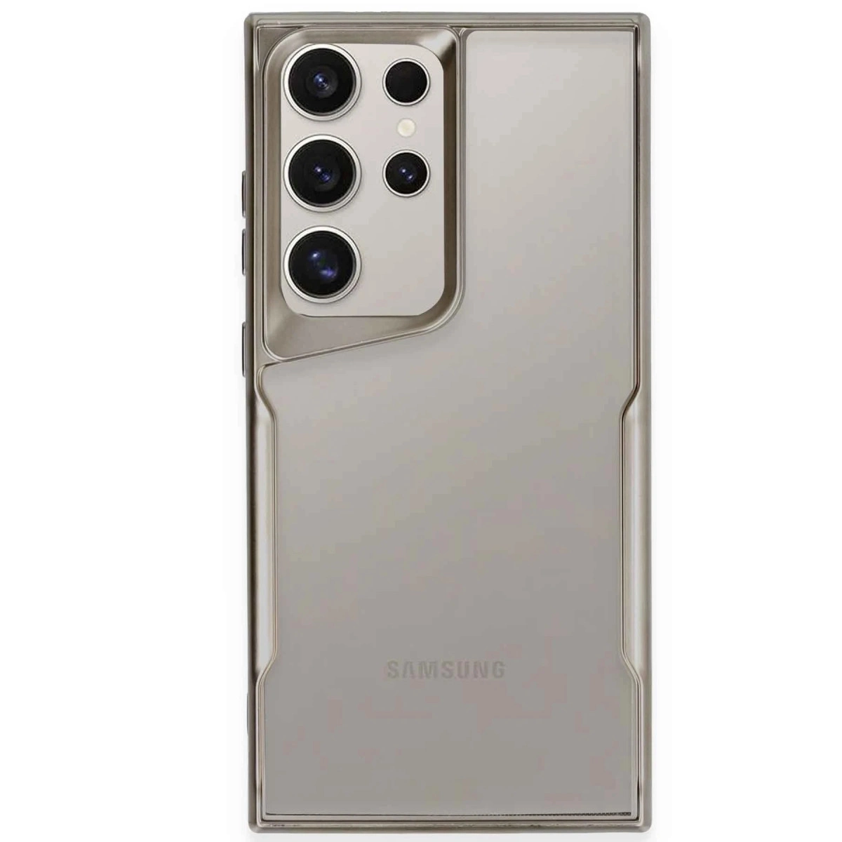 Samsung Galaxy S25 Ultra Kılıf Boyi Silikon Kapak - Titan Gri