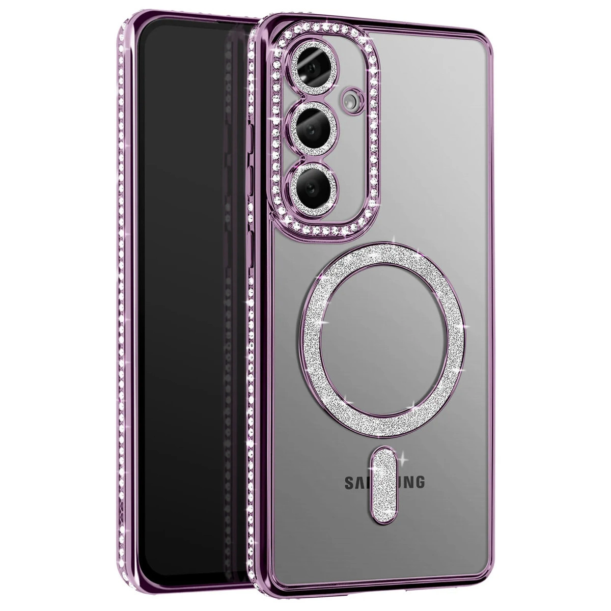 Samsung Galaxy S26 Joke Simli Magneticsafe Kılıf - Derin Mor