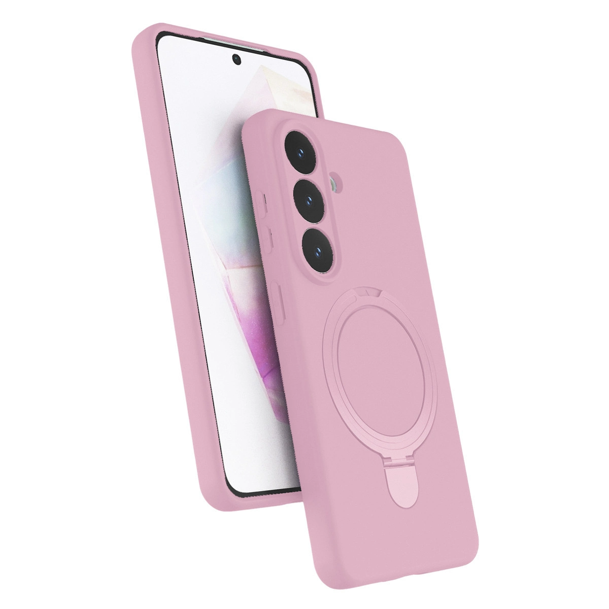 Samsung Galaxy S26 Regal Magsafe Standlı Kapak - Açık Pembe