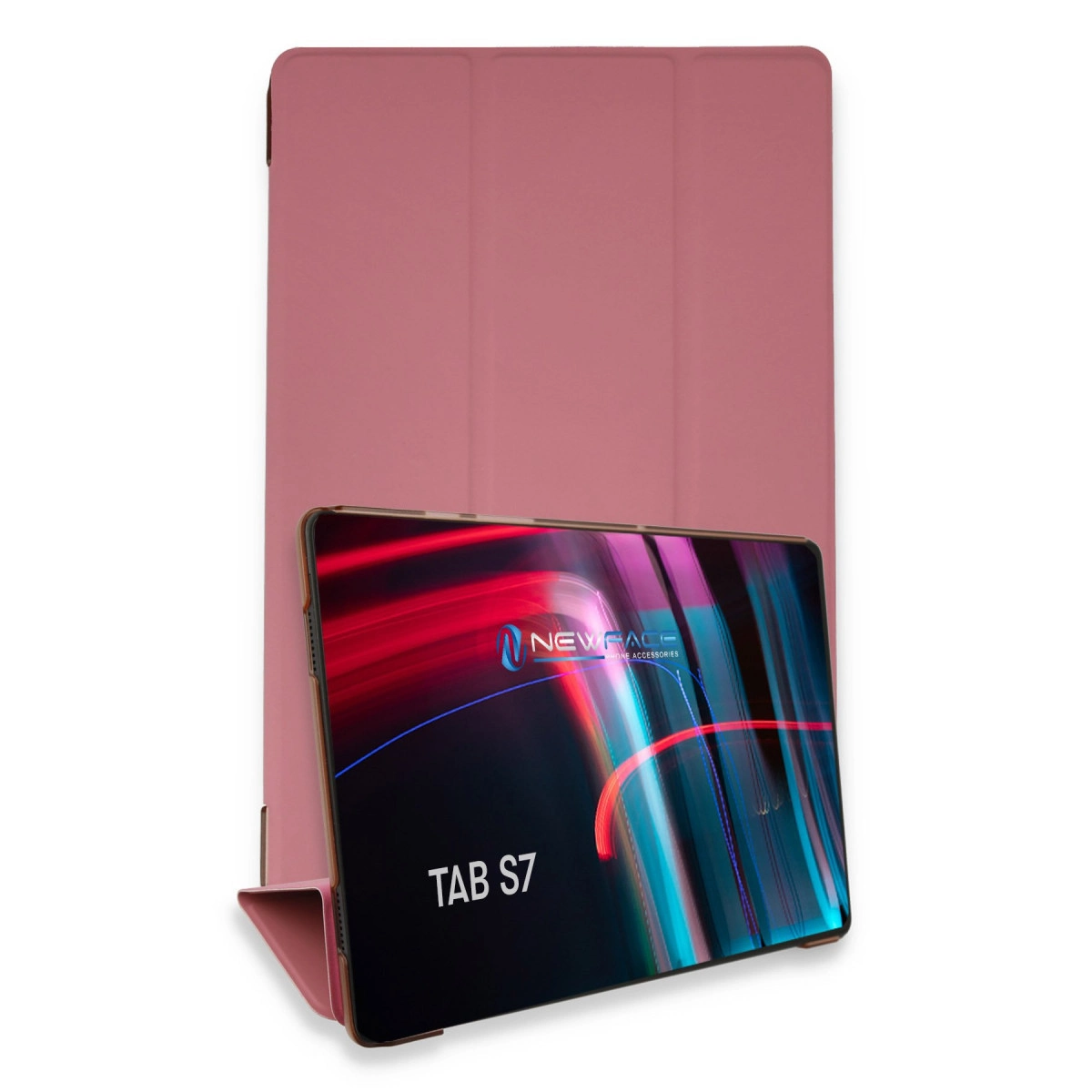 Samsung Galaxy T870 Tab S7 11 Kılıf Tablet Smart Kılıf - Pembe