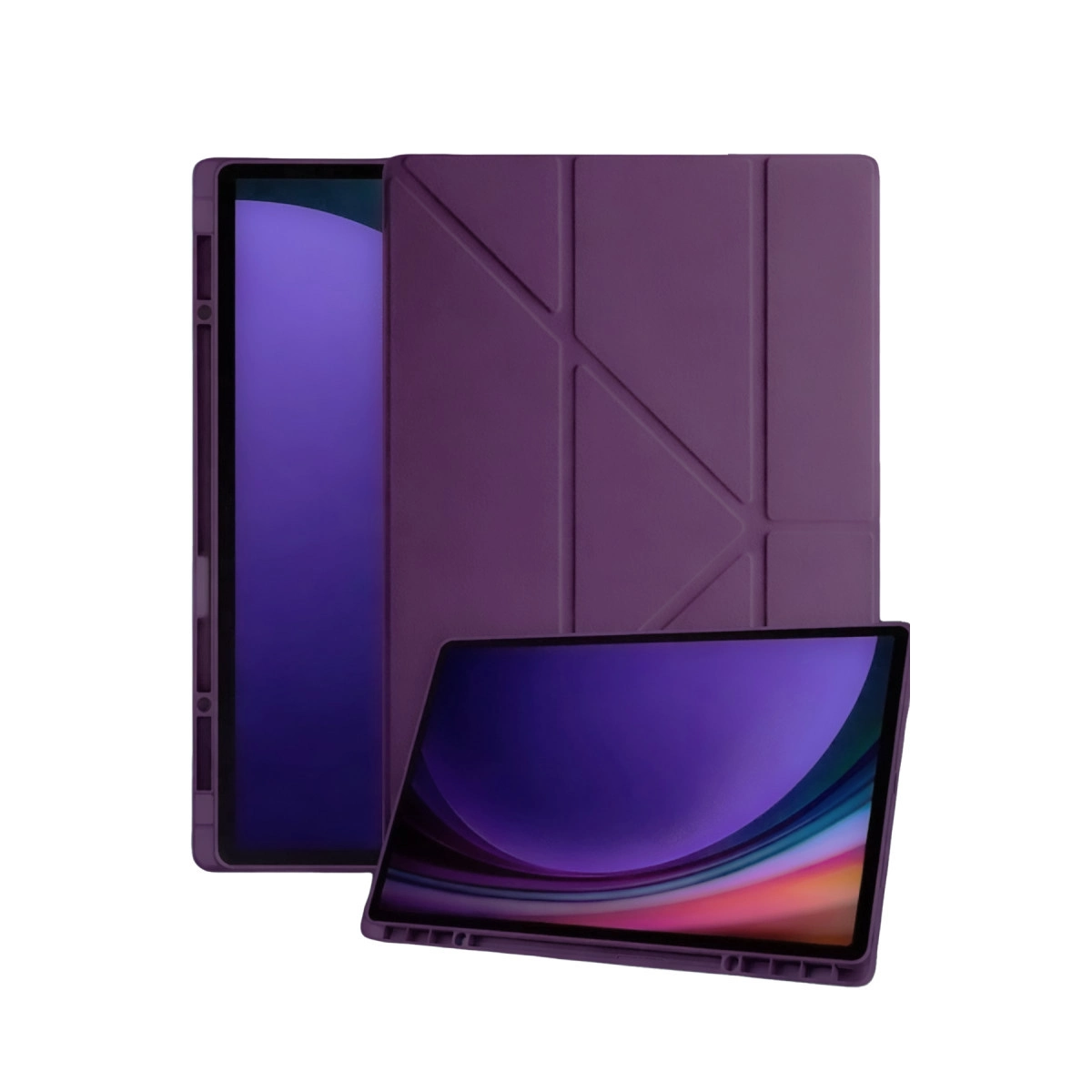 Samsung Galaxy Tab A11 Kalemlikli Mars Tablet Kılıfı - Mürdüm