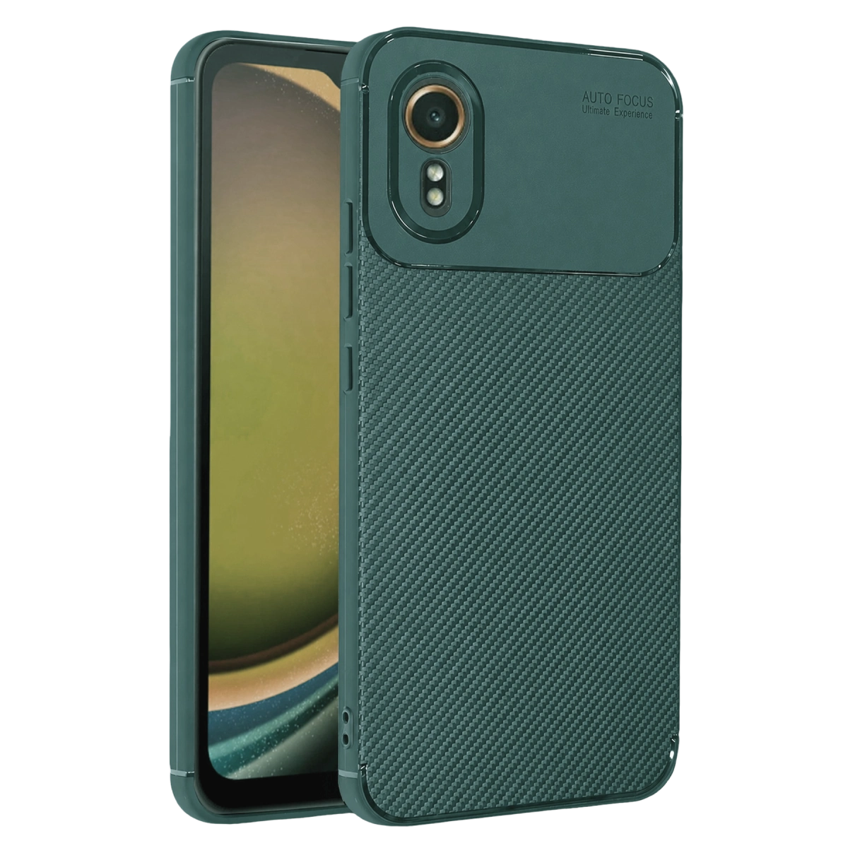 Samsung Galaxy Xcover 7 Kılıf Auto Focus Karbon Kapak - Yeşil