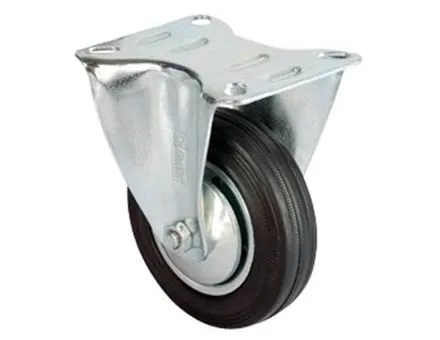 Servis Tekeri - Tablalı Siyah Sabit - Çap 150 Mm