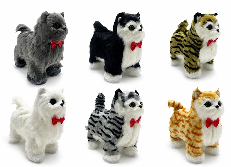Sesli Hareketli Yürüyen Peluş Kedi