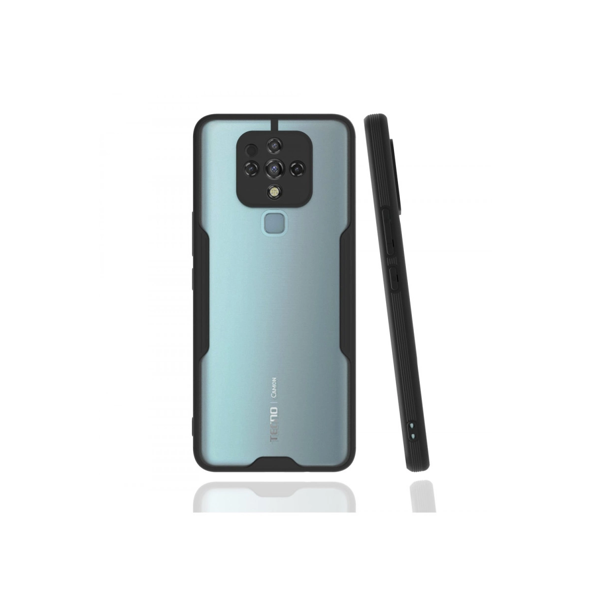 Tecno Camon 16 Kılıf Platin Silikon - Siyah