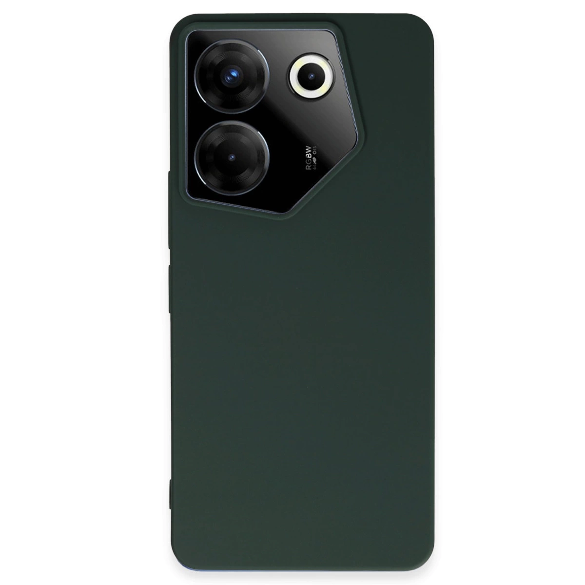 Tecno Camon 20 Pro 5g Kılıf First Silikon - Koyu Yeşil