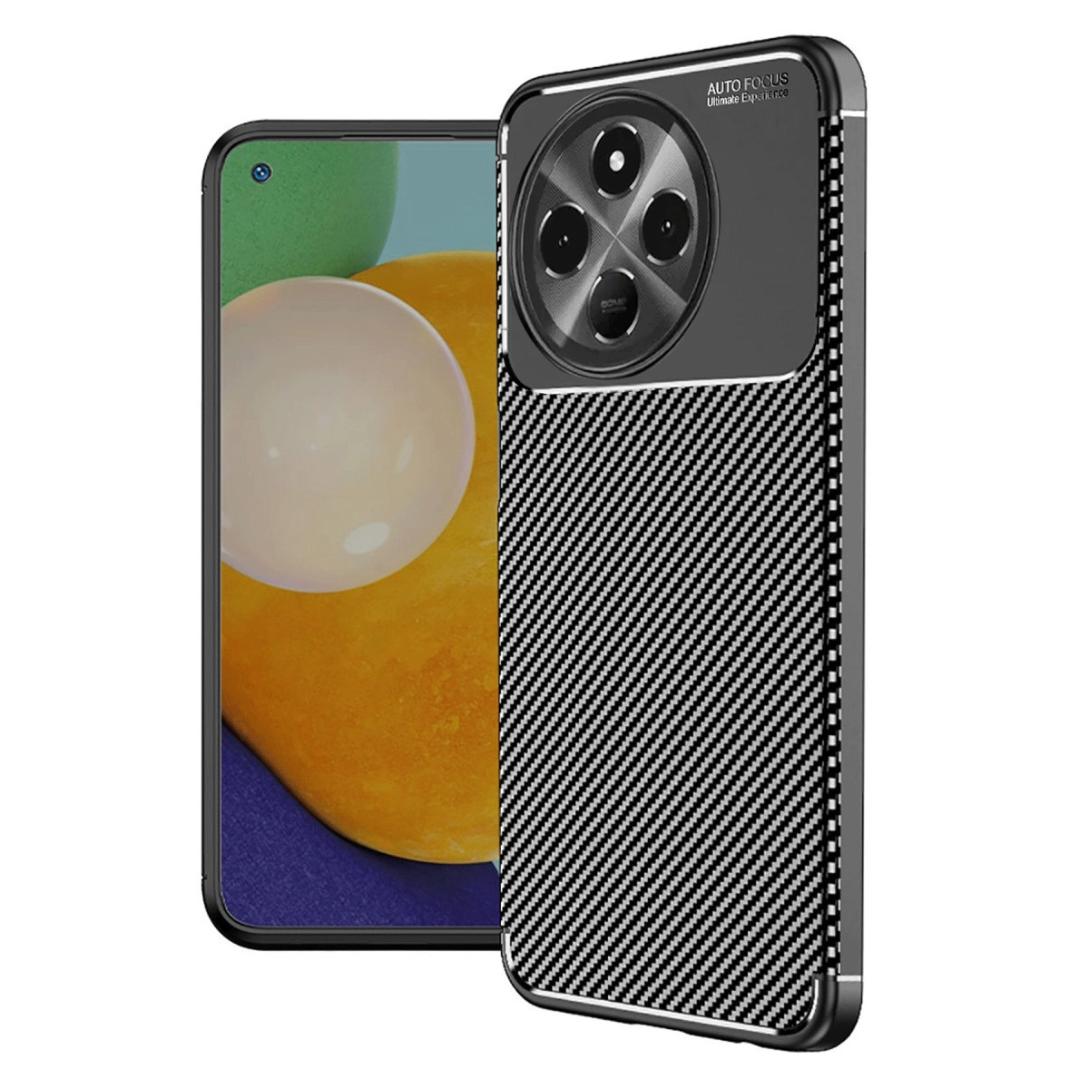 Tecno Spark 30 Pro Kılıf Auto Focus Karbon Kapak - Siyah