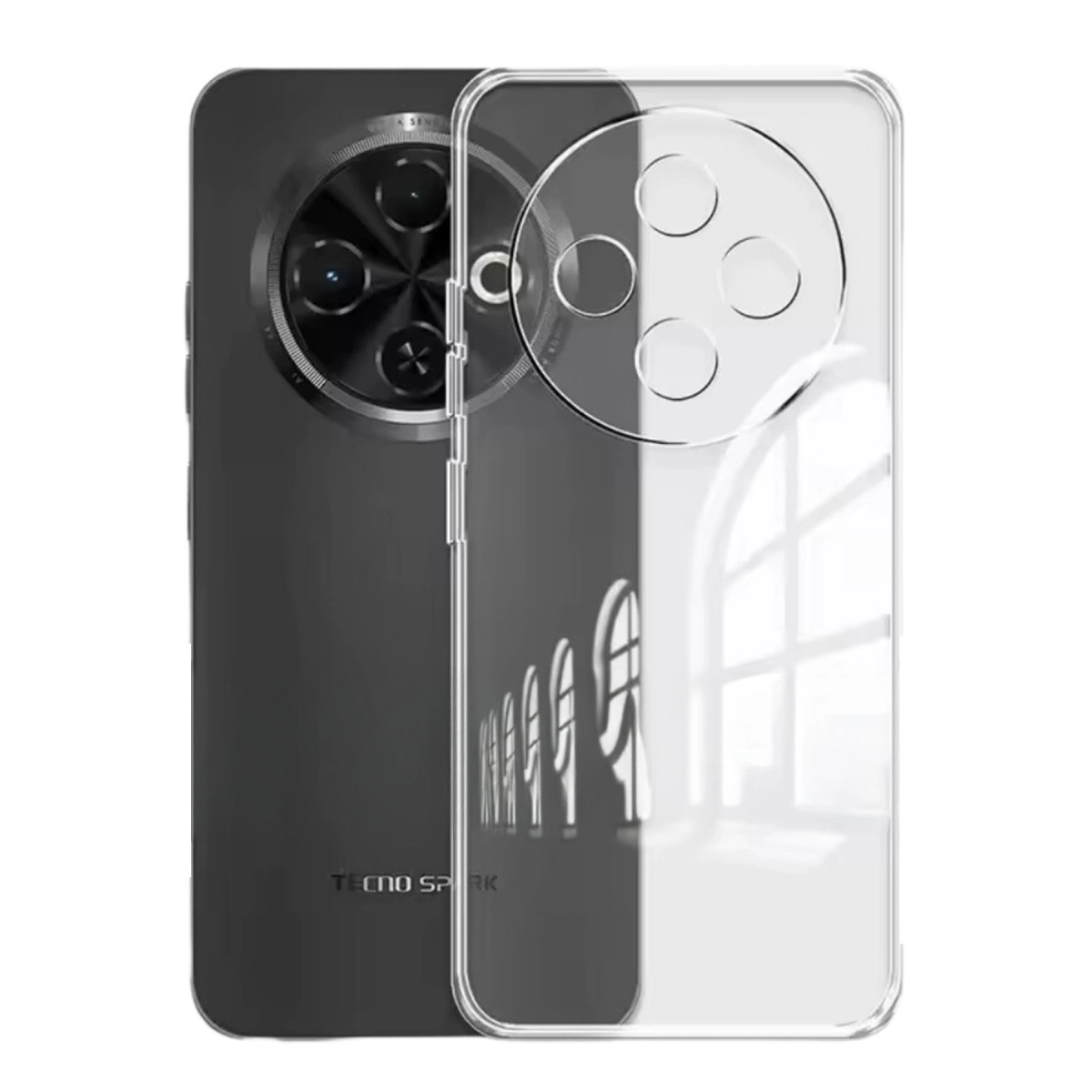 Tecno Spark 30c Kılıf Lüx Şeffaf Silikon
