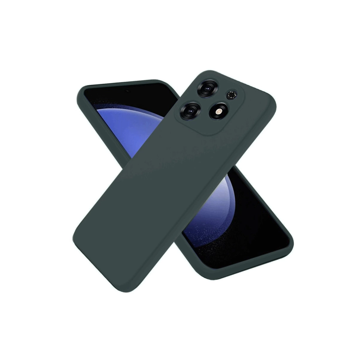 Tecno Spark Go 2024 Kılıf First Silikon - Koyu Yeşil