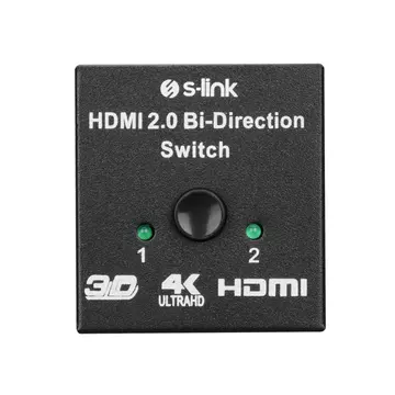 S-link SL-LU613 2 Port HDMI Çift Yönlü Switch ve Splitter(1923)