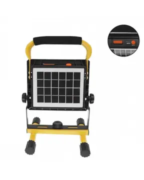 Çok Fonksiyonlu LED Projektör Kamp Lambası Solar Şarjlı Powerbank Özellikli
