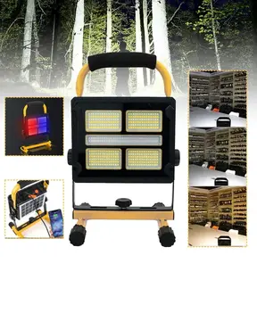 Solar ve USB Şarjlı Güçlü LED Çalışma Lambası Ayarlanabilir Açılı Kamp Feneri