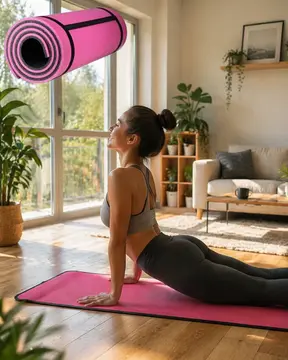 10 mm Fitness Yoga Matı Kaymaz Yüzey Çift Taraflı Kullanım Dayanıklı Eva Malzeme