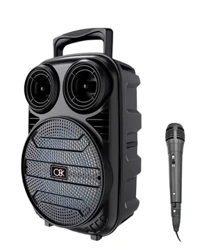 Taşınabilir Bluetooth Speaker Mikrofonlu Karaoke Hoparlör RGB Işıklı 6.5 İnç Güçlü Ses