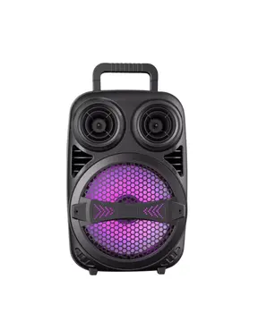 RGB Işıklı Bluetooth Karaoke Hoparlör Mikrofonlu USB TF Kart Destekli Taşınabilir Speaker