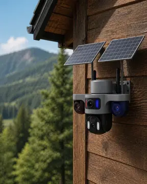 Güneş Enerjili Arıcı Kamerası 4G SIM Kartlı 9MP 3 Lens Yayla Güvenlik Kamerası 2 Yıl Garantili