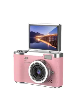 48 MP Vlog Kamera 1080P Video Flip Screen Uzun Pil Ömrü Selfie Kamera