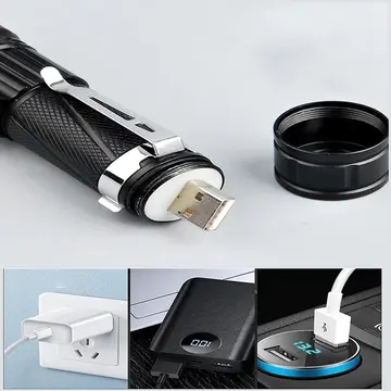 P50 Led Şarjlı Mıknatıslı Usb El Feneri