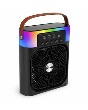 Mini Klima Fan Buharlı Soğutucu RGB Led Işıklı Taşınabilir Masaüstü Fan