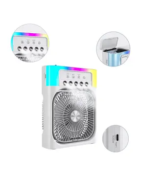 Mini Klima Fan Su Hazneli USB Şarjlı Sessiz Masaüstü Soğutucu