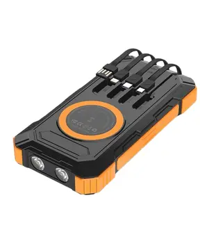 20000 mAh Powerbank Güneş Enerjili Kablosuz Şarj Hızlı Şarj Taşınabilir Batarya