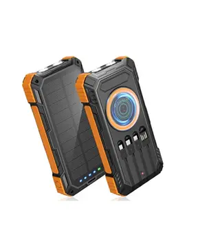 20000 mAh Powerbank Güneş Enerjili Kablosuz Şarj Hızlı Şarj Taşınabilir Batarya