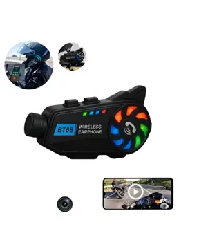 Motosiklet Kask Kamera Sistemi Gece Görüş Destekli Bluetooth ve Uzun Pil