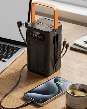 Güneş Enerjili Taşınabilir Powerbank Yüksek Kapasiteli Hızlı Şarj Özellikli