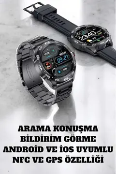 Akıllı Saat Arama Cevaplayan Titreşim Özelliğiyle Bildirim Görebilen