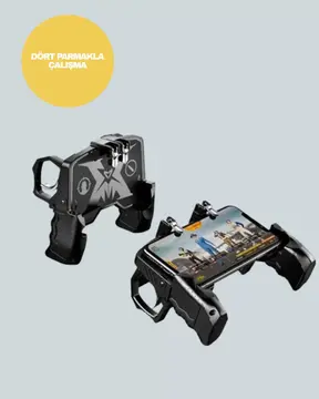 Dört Parmak Destekli Mobil Gamepad Tetikli Oyun Kontrolcüsü