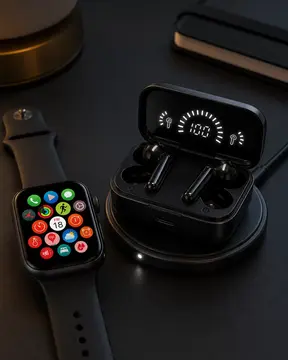 Spor ve Günlük Kullanıma Uygun Akıllı Saat ve Bluetooth Kulaklık Seti Yüksek Performans