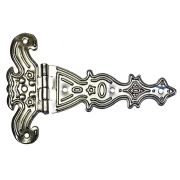 Dekoratif, Sac Tek Kuyruklu Menteşe - 69x102 Mm, Büyük, Nikel, 1 Adet