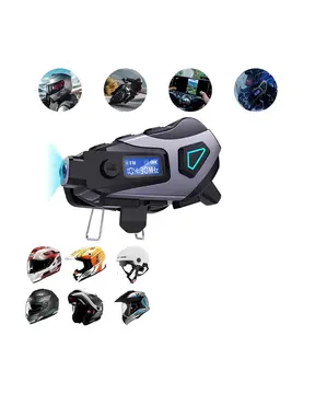Motosiklet Kask Bluetooth Kulaklık Uzun Pil Ömrü Kamera ve Sesli Komut Destekli