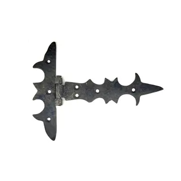 Antika Tarz Dekoratif Pirinç Kuyruklu Lale Menteşe - 147x193 Mm, Oksit