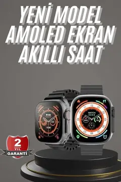 Akıllı Saat Kordon Hediyeli Güçlü Batarya Kapasiteli Titreşimli Bildirim Görme Unisex