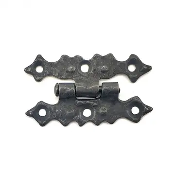 Antika Tarz Dekoratif Pirinç Yıldız Menteşe - 84x44 Mm, Oksit