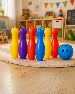 Çocuklar İçin Bowling Oyuncak Seti Eğlenceli Spor ve Aktivite Oyunu