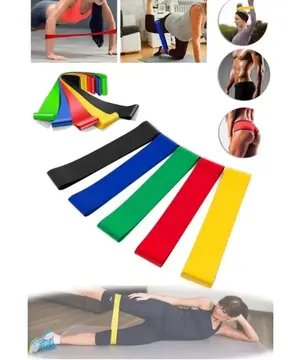 Pilates ve Fitness Direnç Bandı Egzersiz İçin Esnek Güçlendirme Lastiği