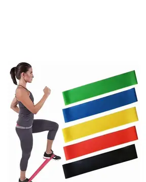 Pilates ve Fitness Direnç Bandı Egzersiz İçin Esnek Güçlendirme Lastiği