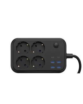 Akım Korumalı Çoklu Priz 4 USB 2 Type C 4 Priz Güvenli ve Hızlı Şarj