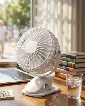 Şarjda ve Fişte Çalışabilen Portatif Mini Fan